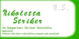 nikoletta striker business card